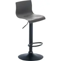 CLP Barhocker Hover Kunststoff mit Metall-Gestell | Farbe grau Material Gestell Metall matt schwarz
