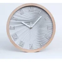 Tulup Holzuhr 30fi cm wanduhr - weiße Spitzen - abstrakte Linien