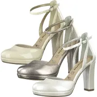 Tamaris Damen Sandalen Fesselriemen Blockabsatz 1-24401-26, Größe:41 EU, Farbe:Gold