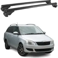 Omac Dachträger für Skoda Fabia Combi 2007-2014 Gepäckträger Grundträger Alu Schwarz