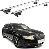 Aurilis Alu Dachträger für Audi A6 Allroad C6 C7 2006-2018 5 türig Silber ABE 2 tlg
