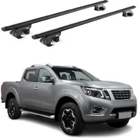 Aurilis Dachträger für Nissan Navara D23 2016-2025 4 Türig Alu Schwarz 2 tlg ABE