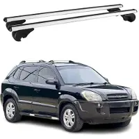 Omtec Dachträger Grundtäger für Hyundai Tucson mk1 2004-2010 75kg Silber Alu 2 tlg