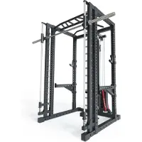 ATLETICA R7-Daemon Power Rack | 220cm Höhe | Mit Steckgewichten und Smith Machine | Smith kann optional vor oder hinter dem Rack angebracht werden