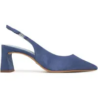 Tamaris Damen Pumps Leder Logo Schnalle1-29624-46, Größe:39 EU, Farbe:Blau