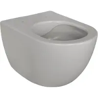 Creavit RIMOFF Wand WC Cool Grey randlos antibakteriell wassersparend zur Wandmontage