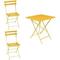 Fermob Bistro Balkonmöbel-Set 3tlg. Stahl/Klappbar 71x71cm Tisch