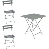 Fermob Bistro Balkonmöbel-Set 3tlg. Stahl/Klappbar 71x71cm Tisch