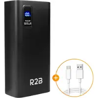 R2B Powerbank 30000 mah - Schnelles Aufladen - kompatibel mit iPhone, Samsung, Huawei, Tablets