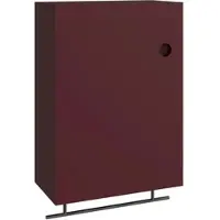 Vitra Plural Oberschrank mit Handtuchhalter mit 1 Tür 40 x 21 x 55 cm (BxTxH) Türanschlag links Burgunderrot Matt