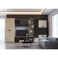 FABRYKA MEBLI IDCZAK Wohnwand Anbauwand Schrankwand Nelly mit TV-Lowboard