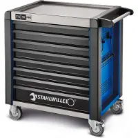 Stahlwille Werkstattwagen 98/8 PRO 8 Schubl. 651 x 1001 x 1020 mm blau, RAL 270 30 35; schwarz, RAL 9005