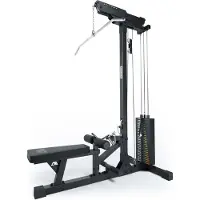 ATLETICA Latzug mit Ruder-Station | Studioqualität | 125 kg Steckgewicht | Zur Stärkung des Rückens und Bizeps