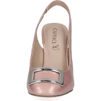 Caprice Damen Pumps Leder Zierschnalle High Heel Slingback 9-29602-42, Größe:38 EU, Farbe:Rosa