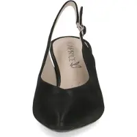 Caprice Damen Slingpumps Leder Pumps Schnalle Slingback 9-29603-44, Größe:37 EU, Farbe:Schwarz