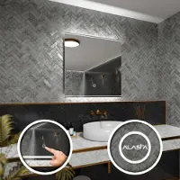 Alasta Badspiegel mit LED Beleuchtung und Touch-Schalter - Chicago - 70 cm, 70 cm