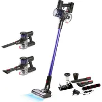 Primo PR511SV 3-in-1 Kabelloser BLDC Stielstaubsauger - Beutelloser Staubsauger - Handstaubsauger - Max Leistung 20 kPa - Blau/Rot