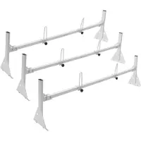 Vevor Dachleiterträger Relingträger 3 Stk. 1430–1560 mm Länge Einstellbar Truck Rack 200–215 mm Höhe, 340 kg Belastbar Lkw Gepäckträger Racks Aluminiumlegierung gegen Rost, Korrosion Dachträger