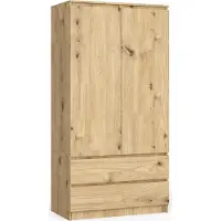 Akord Furniture Factory SP0PSYSART010, Eiche, Garderobe, 4 Regale, 2 Tür(en), Matt, Drehtür