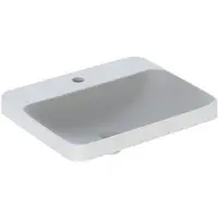 Geberit Einbauwaschtisch VariForm 55x45cm, m HL, o. ÜL, recht., we. K-Tect