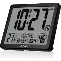 KIENZLE Digitaler XXL Funkwecker mit großem Display und Raumklima