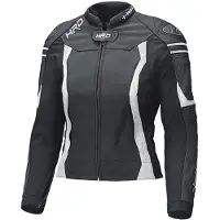 Held Street 3.0 Damen Motorrad Lederjacke, schwarz/weiß, 44