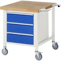 RAU Fahrbare Werkbank 8157, B750xT900xH880mm, 3x Schublade-TA