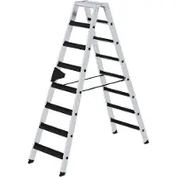 Proregal Stufen-Stehleiter beidseitig begehbar mit clip-step relax 2x8 Stufen