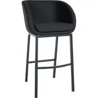 CLP Barhocker Rockhill Filz Vierfußgestell Edelstahl belastbar bis 150 kg anthrazit Gestell Farbe schwarz