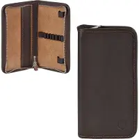 Sonnenleder Schüleretui Stifteetui Federtasche Leder NIETZSCHE Stiftetui mocca braun 801-392-77