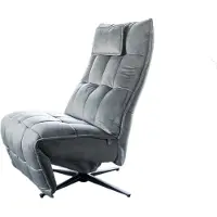 KAWOLA Sessel MIKO Relaxsessel drehbar Velvet steingrau