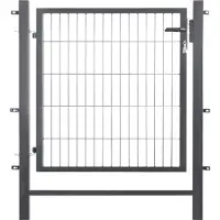 Floraworld Stabgitter-Einzeltor 100 x 100 cm inkl. 2 Torpfosten 6 x 6 cm anthrazit