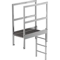 MUNK Günzburger Steigtechnik Munk Attika-Überstieg Alu-blank Sonderlänge - 062183