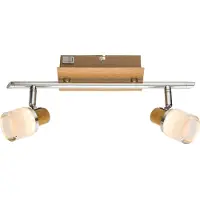 Globo Lighting Globo Alonis Strahler Holz Braun, 2xLED; 56000-2
