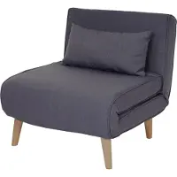 Mendler Schlafsessel HWC-D35, Schlafsofa Funktionssessel Klappsessel Relaxsessel Jugendsessel Sessel, Stoff/Textil dunkelgrau