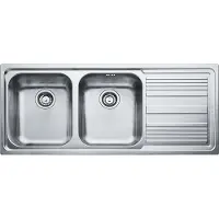 Franke LLX 621, Aufsatzwanne, Rechteckig, Edelstahl, Edelstahl, 2 Becken, Rechteckig