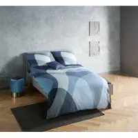 Fleuresse Mako-Satin Bettwäsche 240x220 Abstrakt blau silber 114571-02