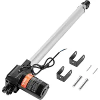 Vevor 6000N Linear Actuator DC 12V Linearantrieb IP44 Elektrischer Linearmotor 400mm Hublänge Geräuschpegel 50dB Elektrische Türöffner 5mm/s Fahrgeschwindigkeit Lineartechnik Verstellantrieb