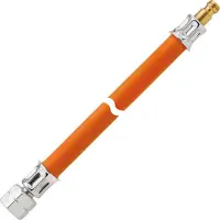GOK Mitteldruckschlauchleitung Gas G1/4LH Überwurfmutter auf Stecknippel 1000 mm