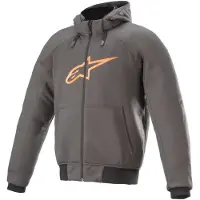 Alpinestars Chrome Sport Tar Grau Orange Hoodie Größe L