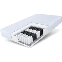 FDM Matratze 180x200 cm orthopädisch 7 Zonen Taschenfederkern H2 H3 ca. 23 cm Höhe atmungsaktiv Bezug waschbar für Allergiker geeignet MEDIC
