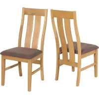 Mendler 2er-Set Esszimmerstuhl MCW-M58, Küchenstuhl Lehnstuhl Stuhl, Stoff/Textil Massiv-Holz helles Gestell, taupe
