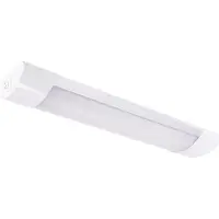 Licht-Erlebnisse Wandleuchte LED mit Schalter Aluminium 30 cm breit IP42 Weiß länglich 4000 K neutralweißes Licht 930 lm