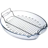 Pyrex Auflaufform mit Grill-Einsatz 4 L, 38 x 27 x 7 cm
