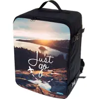 Ferocity Flugzeug Handgepäck, Rucksack, 40x30x20 cm, gepolstert, Flugzeugtasche, Handtasche, Reisetasche, Koffer Größe, Just Go [102]