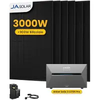 Anker SOLIX Solarbank 3 E2700 Pro, mit 2 x 450 JA Solar Bifaziale Solarmodule, by Powerness (deal) - 8.1kWh / 1 x Smart Meter / Standardversand