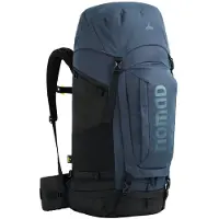 Nomad Batura Premium 55 L Trekkingrucksack Stahlblau mit Frontloader inkl. Flightbag/Regenhülle