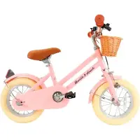 Bandits and Angels Bandits & Angels Kinderfahrrad 12 Zoll Retro Rider Pink ab 3 Jahren - Metall-Kinderfahrrad für Mädchen - Inklusive Lenkerkorb - Verstellbarer Sattel und Lenker - 12-Zoll-Luftreifen
