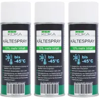 KOKA Kältespray zur Kälteschrumpfung und Sofortabkühlung von Bauteilen, bis -45°C, 3x 440 ml