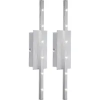 Etc-shop 2x LED Wandlampe, ALU gebürstet, H 40,5 cm